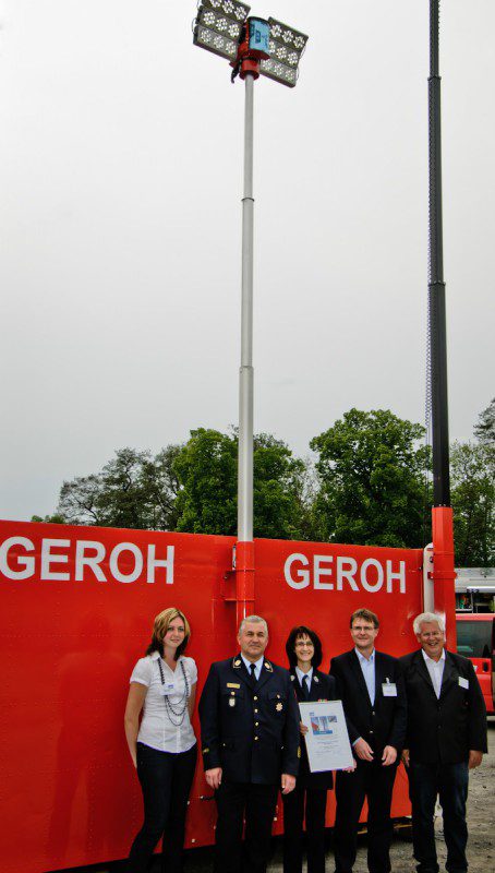 von links: Olga Lottes (Geroh), KBR Hermann Schreck, Kerstin Schmidt, Peter Dressendörfer (GF Geroh), Otto Löhr (Geroh)