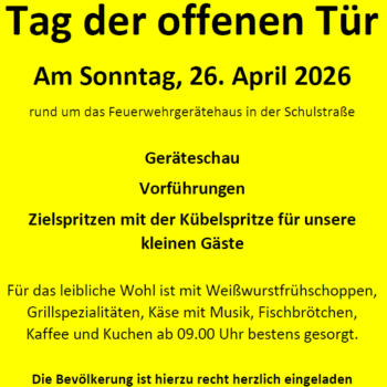 Tag der offenen Tür bei der Freiwilligen Feuerwehr Stadt Gefrees